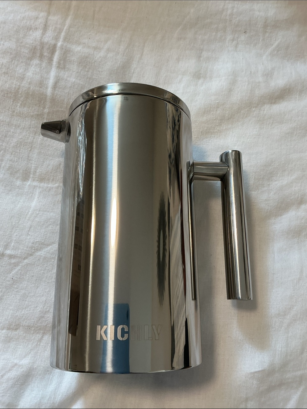 NWT Kichly silver 51 oz French press coffee maker